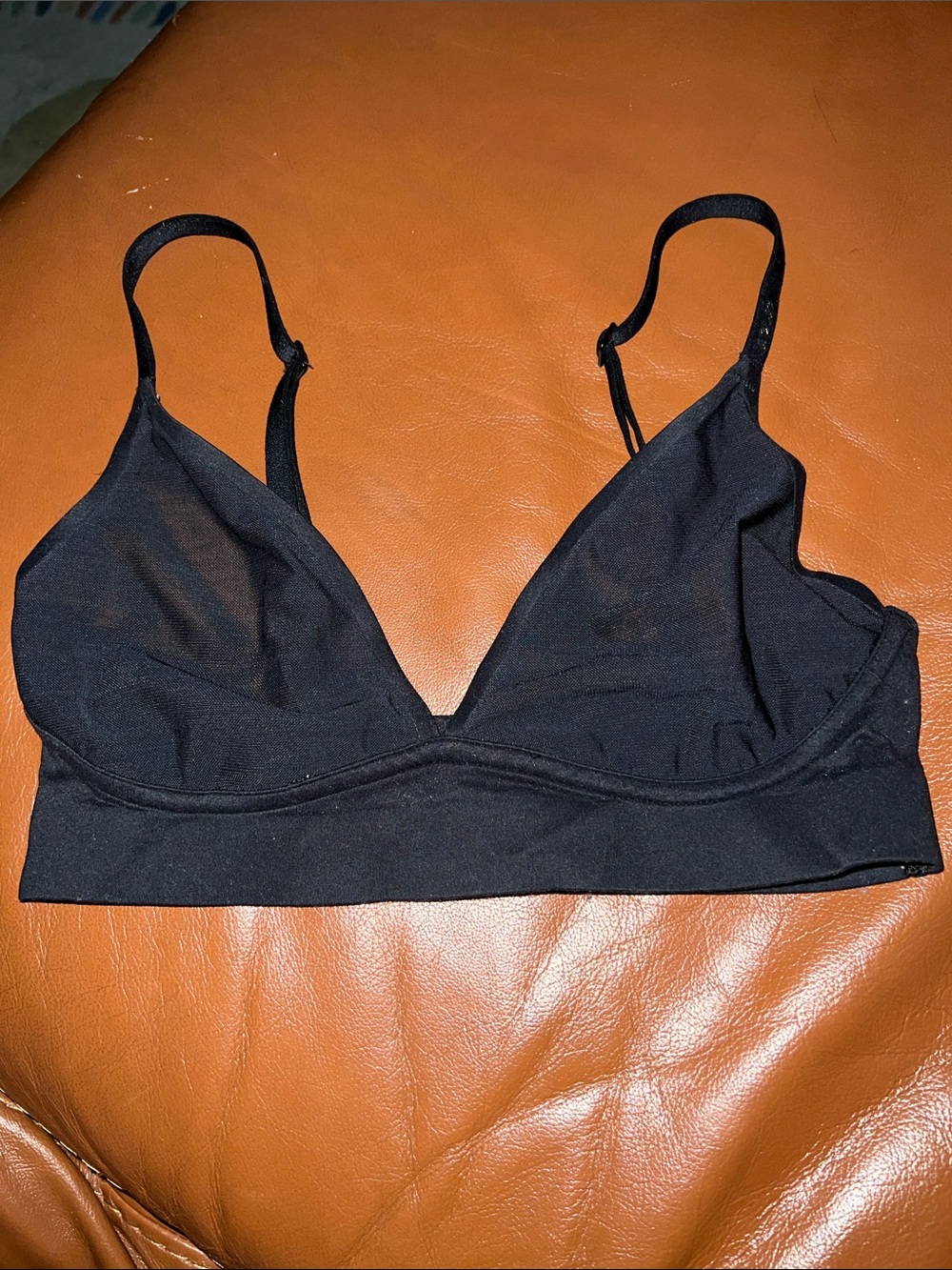 aerie Black Wireless Triangle Bralette